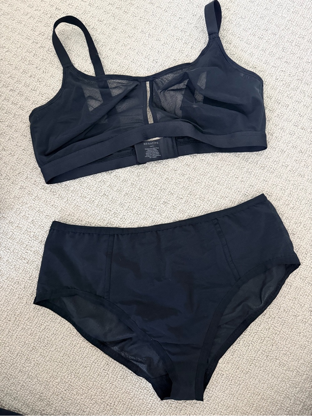 Negative Underwear Sieve Black Set XL/size 5+ - Picture 2 of 6